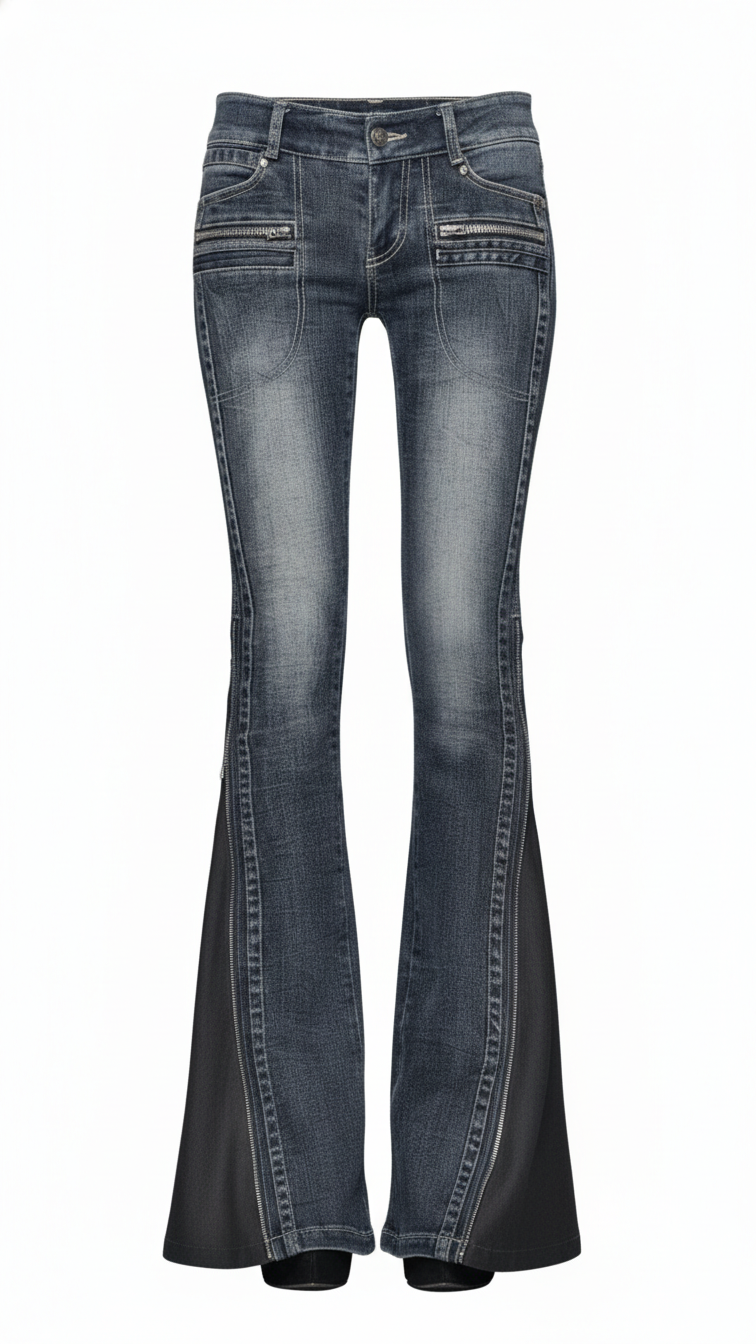 RetroZip Flared Jeans
