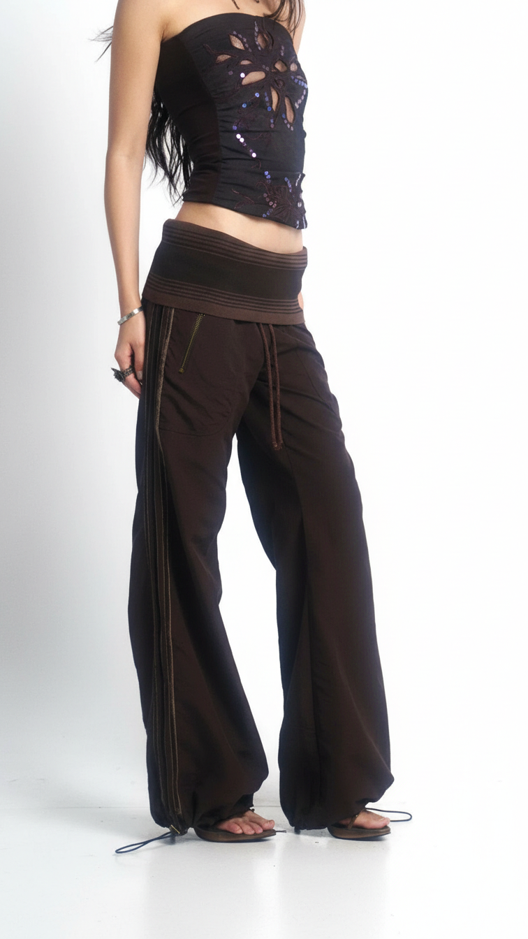 Foldover Strip Sweatpants