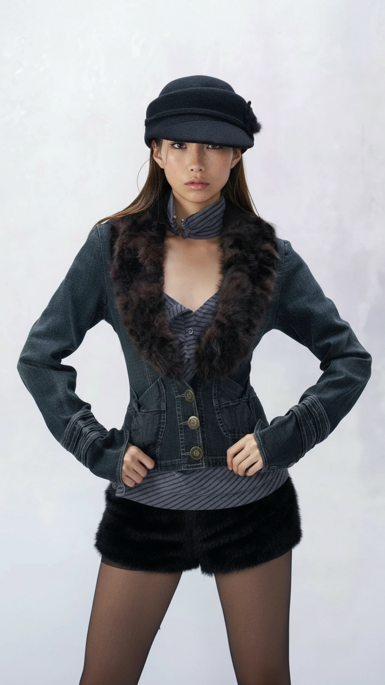 Roux Fur Corset Jacket